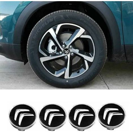 4 Pièces Cache-Moyeu pour Citroen C4 Picasso C3 Berlingo C5 X7 C2 C1 Ds3 ZX Xsara C8 DS DS4 60MM, Capuchons de Centre Jante avec Badge, Voiture Enjoliveurs de Roué D'emblème Accessoires,de (1/4)