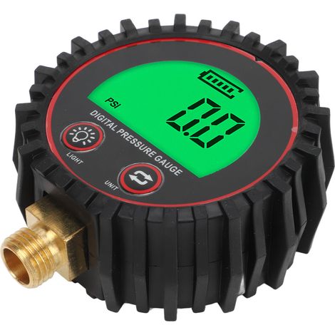 Digitales 1/4-Zoll-Manometer, 4 umschaltbare Einheiten, präzises, helles Display für Pkw, Lkw, Motorräder, ATVs, SUVs und Wohnmobile (1/5)
