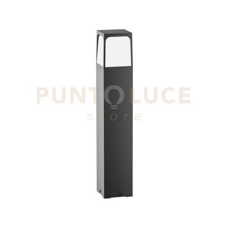 Paletto GES2032 in alluminio antracite, attacco E27 max 18W, IP44, luce per esterni diffusa, design moderno - Gealuce