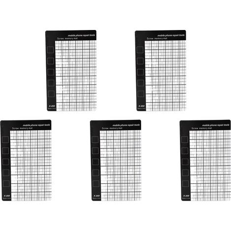 Tapis de projet magnétique, 5 pièces, conception de grille de réparation réinscriptible pour fixation d'écrou à vis