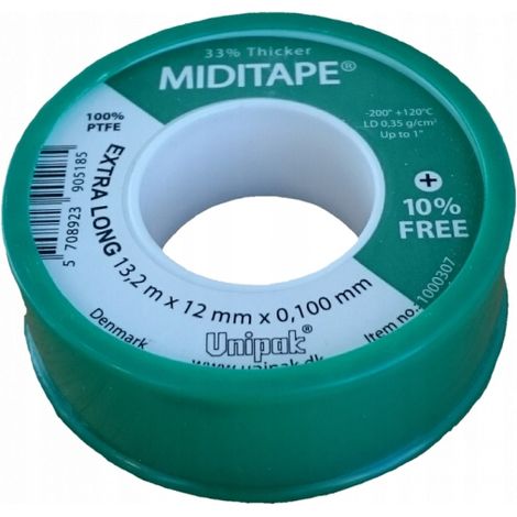 Ruban téflon unipak teflon tape 12 mm 13,2 m (1/3)