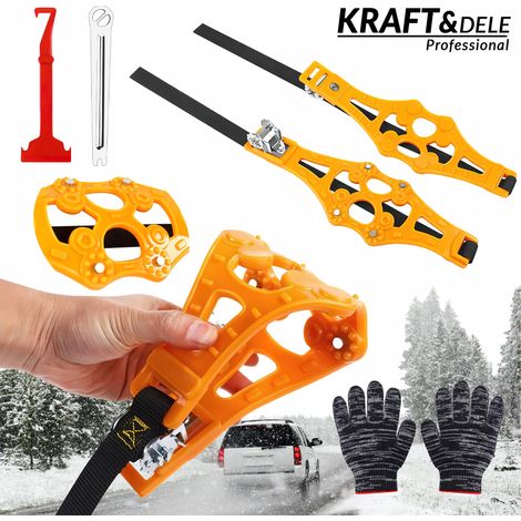 Chaînes à neige universelles pour roues de voiture, 93 cm, lot de 8, taille XXL (1/5)