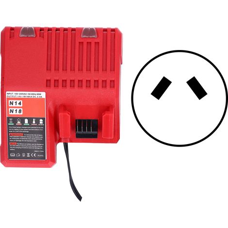 Chargeur de batterie lithium 100-240V pour Milwaukee M14 M18AU, mainteneur de charge automatique, prise australienne, entrée universelle (1/5)