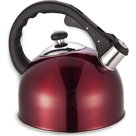 Théière suprême en acier inoxydable 3,0 litres rouge (1/2)