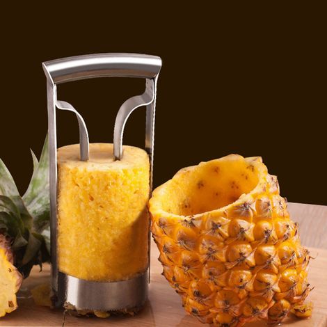 Éplucheur et coupe-ananas en acier inoxydable - Outil de cuisine indispensable