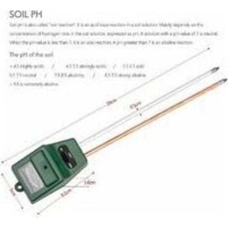 Testeur ph Terre 3 en 1 Testeur ph Sol, Soil Tester Kit Testeur Humidité Plantes PH Terre Metre Sol pour Fleurs/Herbe/Plante/Jardin/Ferme/pelouse 2905038MM (1/3)