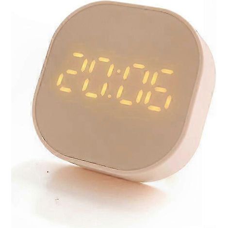 Wanduhr mit Saugnapf, Temperaturanzeige für Küche und Bad, Touch-Timer (Rosa) (1/5)