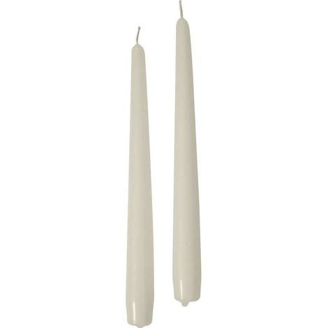 CERERIA DI GIORGIO Candele Coniche Bianche 2,2 cm x 25 cm - Confezione da 10