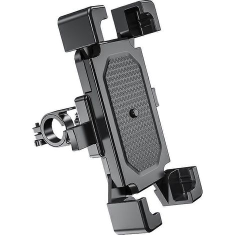 Support de téléphone portable pour motos et véhicules électriques (type de fixation sur guidon)-14.4X13.3cm-Black (1/4)
