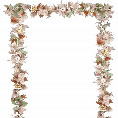 Guirlande Feuille D'érable - Guirlande Artificielle Automne 180 cm - Décoration Pendante Intérieur Extérieur Pour Fête De Grâce Mariage Cheminée - 1 Pièce (1/5)