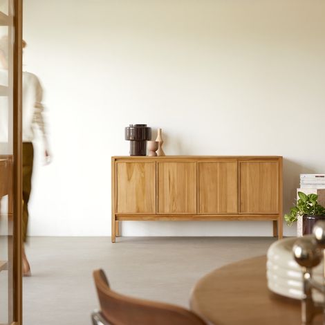 Tikamoon Jane Buffet bas en teck H 80.5 cm × L 160 cm × P 45 cm (1/5)
