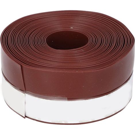 Bande d'étanchéité de fenêtre de porte 16,4 pieds de long 1,4 pouces de large ruban d'étanchéité de porte auto-adhésif en silicone marron