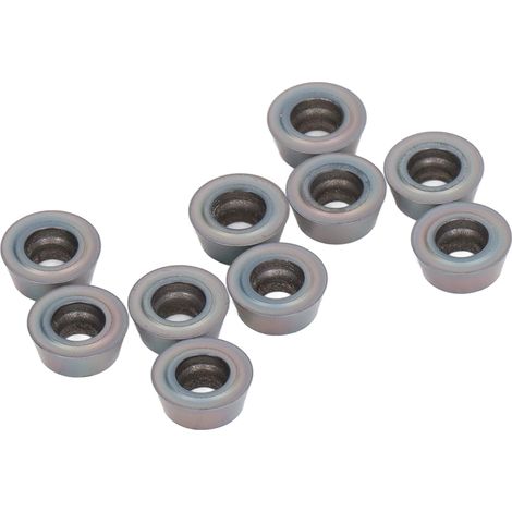 Lot de 10 plaquettes de fraisage en carbure cémenté pour tournage CNC à grande vitesse, destinées à l'acier inoxydable. (1/5)