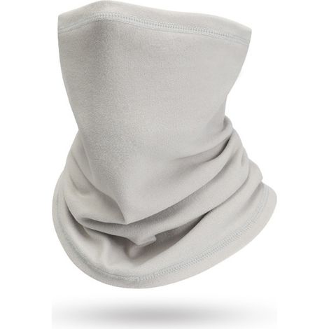 Cagoule Tactique En Polaire - Masque De Ski Et Couvre-Cou - Protection Vent Froid Gris Clair - 1 Pièce