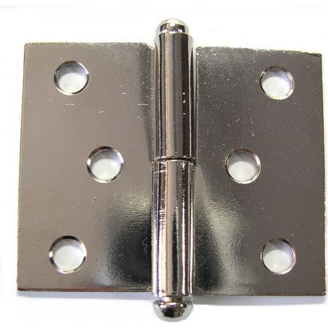 Bisagra para mueble de acero niquelado izquierda 40 x 50 mm (alto x ancho) 2 piezas