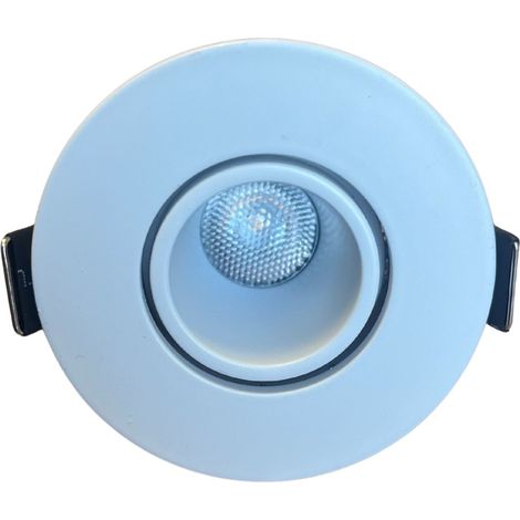 Mini Faretto Led Da Incasso Rotondo, Carcassa Bianca 4000K, 5W 360LM 220V, Ø6053mm, Foro 45mm, Angolo 24° IP20