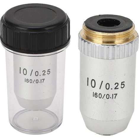 Objectif achromatique 10X195EP pour microscope de haute précision. Construction métallique durable. Idéal pour microscopes et télescopes. (1/5)