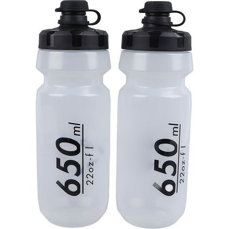 2 Gourdes Vélo BPA-Free 750ml Grande Capacité Antipoussière Bouchon Silicone Sport Bidon Plastique Alimentaire (1/5)