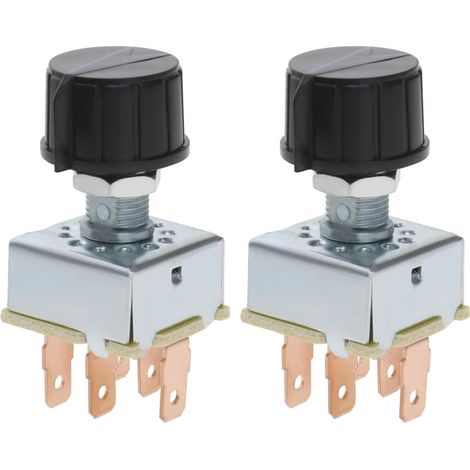 CSPARKV - 2 perillas giratorias para aire acondicionado de CA, interruptor de ventilador de 3 velocidades, control de aire acondicionado, repuesto universal para coche (1/4)