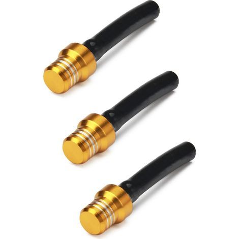 3pcs Valve de Bouchon de réservoir de Carburant, évent de réservoir de gaz de Moto Tuyau d'aération de Bouchon de Carburant Respirant pour Pit Dirt Bike ATV Off Road-Or (1/4)