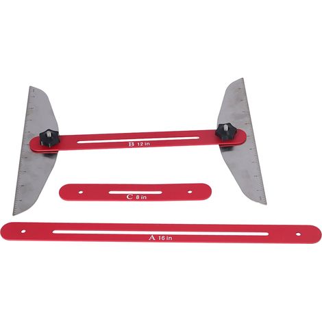 Outil de traçage de marches d'escalier, outil de mesure pliable et multifonctionnel pour marches d'escalier, règle de mesure d'escalier (1/5)