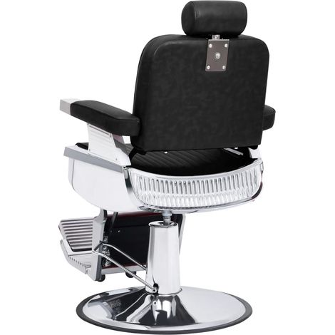 Maison Exclusive - Silla de peluquería de cuero sintético negro 6 (1/5)