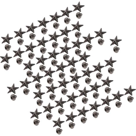 Rivet Bouton Étoile en Zinc pour Customisation Chaussures, Sacs à Main et Vêtements - Finition Pistolet (1/5)