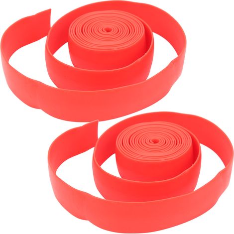 Lot de 2 bandes élastiques de yoga de 2,5 m pour exercices et étirements sportifs (rouge)