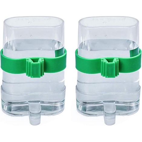 Distributeurs automatiques d'eau pour oiseaux – Lot de 2 – Mangeoires et abreuvoirs pour perruches, perroquets et calopsittes (1/5)