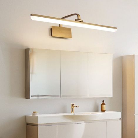 Lampe de vanité de salle de bain à LED moderne, luminaire mural étanche à l'humidité en aluminium pour intérieur, fonction de mémoire à 3 modes 40cm (1/3)