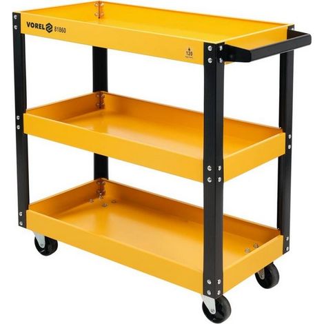 Carro para herramientas VOREL 81860, uso profesional en talleres, con estructura robusta, medidas 775x760x355 mm y capacidad para 1 pieza por paquete (1/5)