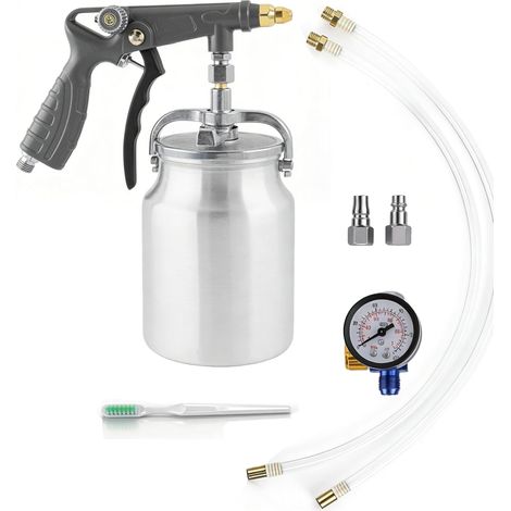 Pistolet de pulvérisation de protection de dessous de caisse avec ventouse et tuyau de pulvérisation droit à 360 ° pour revêtement de surface de chargement (1/5)