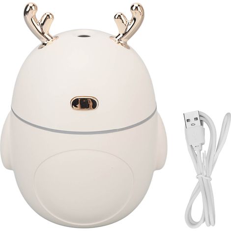 Mini diffuseur d'aromathérapie 320ml avec lumière ambiante, brume froide silencieuse, arrêt automatique USB pour bureau et maison, blanc (1/5)