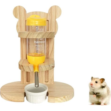 Distributeur d'eau Bouteille, 80ml Biberon Rongeur Sur Pied Distributeur d'eau pour Petits Animaux Hamster Cochon d'Inde Lapin Rat Furet Gerbille Chinchilla (1/4)