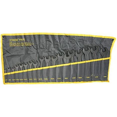 Schlüsselsatz Strend Pro HR34183, Maulschlüssel, 18-teilig, DIN895, 6-32 mm