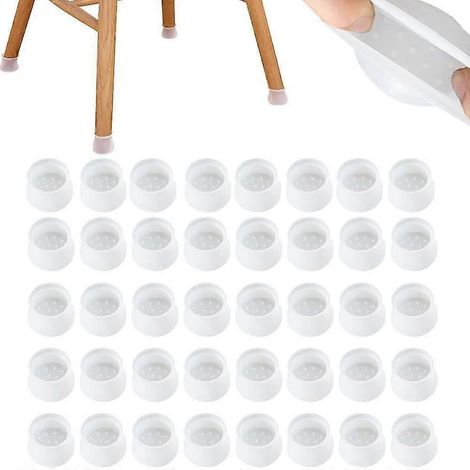Protections pour pieds de chaise, embouts en silicone, patins ronds pour meubles, coussinets anti-rayures (1/5)