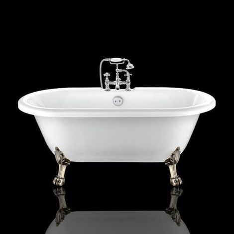 Freistehende Badewanne CHELSEA Löwenfüße ALTBRONZE 154