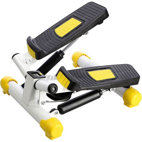 Stepper giratorio con cuerdas, amarillo: equipo de fitness compacto (1/5)