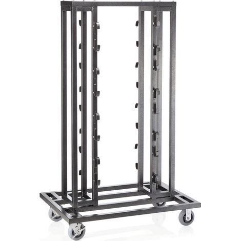 Chariot de transport pour poteaux jusqu'à Ø 6 cm 120 x 80 x 193 cm acier époxy - Was Germany (1/2)