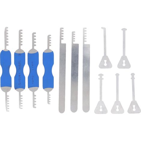 Cocoarm 7-teiliges Edelstahl-Schlossöffnungsset, 1 mm dickes Metall, inklusive 5-teiligem Möbelreparaturset für Feuerwehr und Rettungsdienst