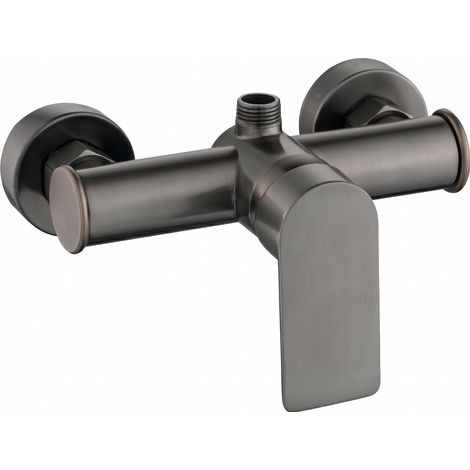 Mitigeur Douche Levier Unique Sortie G1/2 Gris Vintag Robinet Douche (1/5)