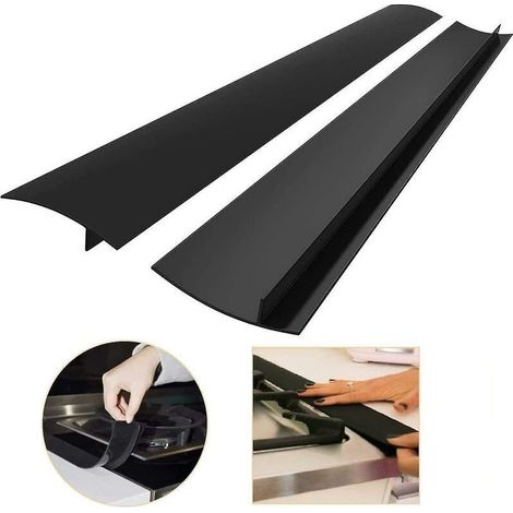 Lot de 2 bandes de bordure en silicone pour plan de travail de cuisine 63 cm (1/4)