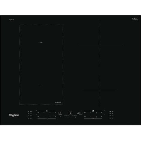 Whirlpool – Plaque à induction 4 foyers – Largeur 65 cm – Zone de cuisson modulable (flex) – Puissance 7200W – Noir (1/10)