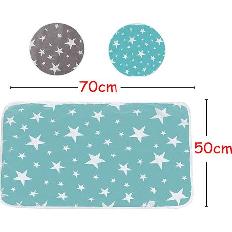 Lot de 2 alèses imperméables pour lit bébé, anti-fuites, douces et confortables. (1/5)