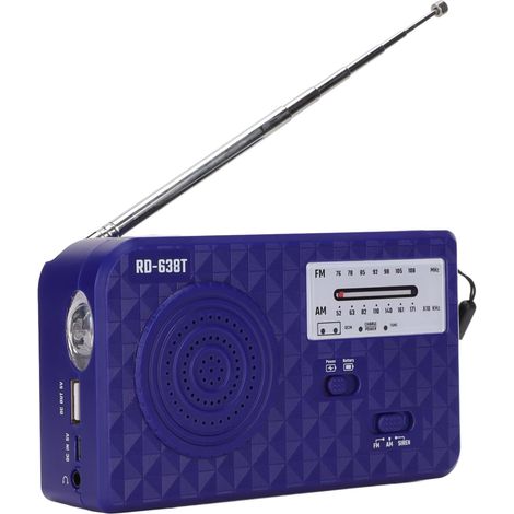 Radio d'urgence de la Manivelle Solaire avec Lampe Poche LED, AM (1/5)