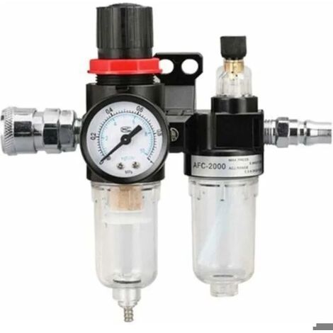 Régulateur de filtre à air comprimé 1/4", piège à humidité, lubrificateur séparateur huile/eau (1/5)