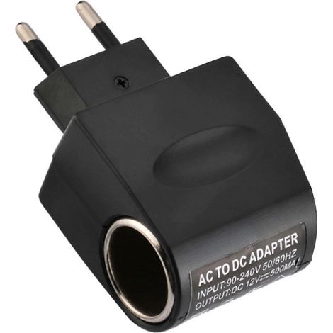 Adaptateur compatible 220 V CA vers 12 V CC, convertisseur allume-cigare pour voiture, prise, alimentation sécurisée (1/5)