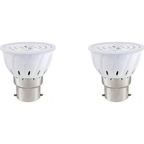 Lot de 2 ampoules horticoles 80 LED à spectre complet, 220 V, pour plantes grasses, fleurs, serres et culture hydroponique, culot B22 EK (1/5)