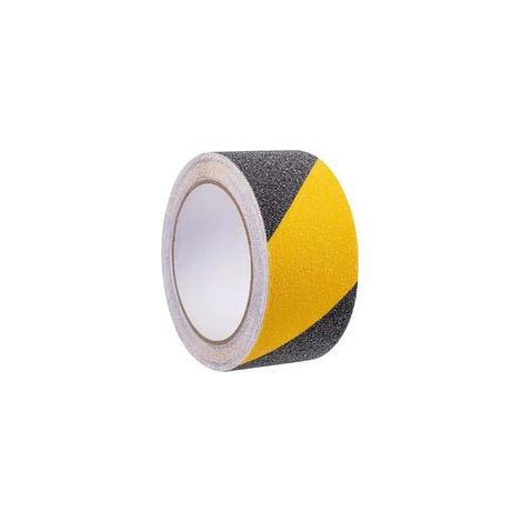 Bande Antidérapante Jaune et Noir 50mm x 5m Adhésive pour Escaliers, Haute Résistance, Intérieur et Extérieur
