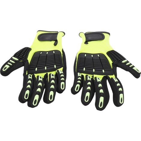 Gants de travail de sécurité anti-coupures, anti-vibrations, anti-chocs, antidérapants, résistants à l'huile et à l'abrasion, en TPR, pour l'ingénierie mécanique, taille M (1/5)